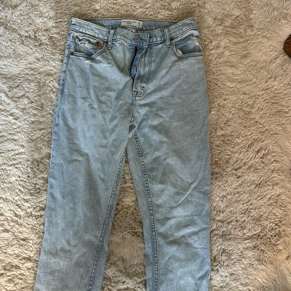 Abercrombie and Fitch light wash blue jeans